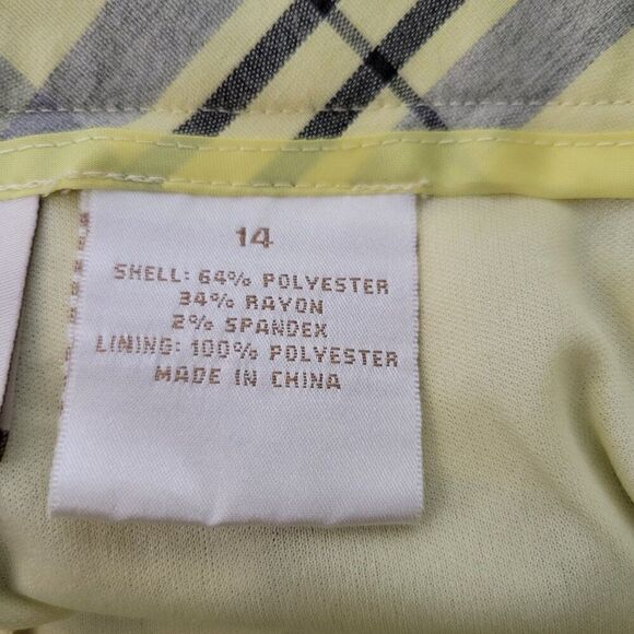 EP Pro Yellow Plaid Skort (Size 14) - Picture 4 of 4